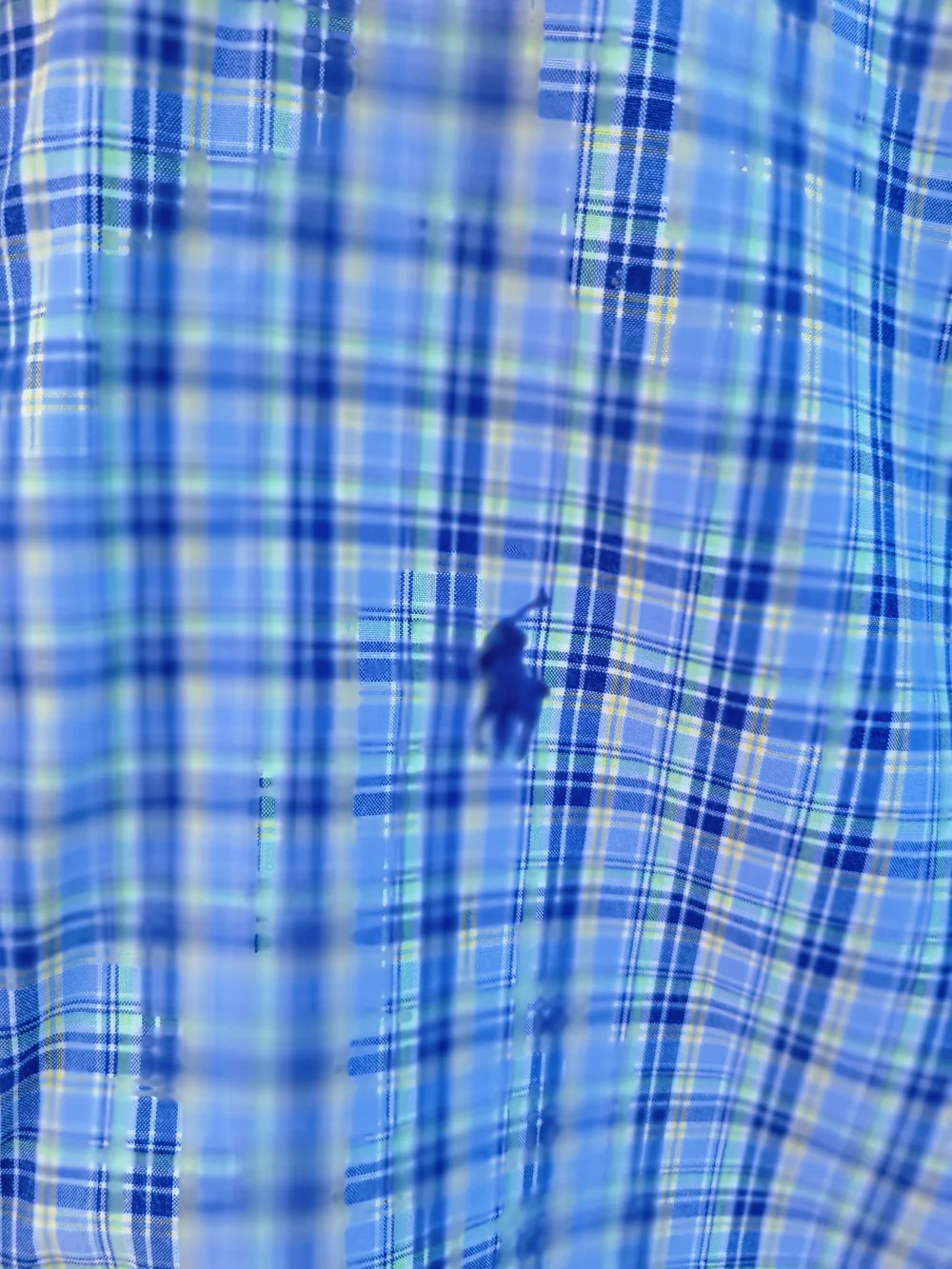 Ralph Lauren Light Blue Plaid Short-Sleeve Button-Down Shirt